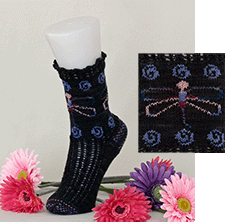 Damselfly Sox by Patti Pierce Stone